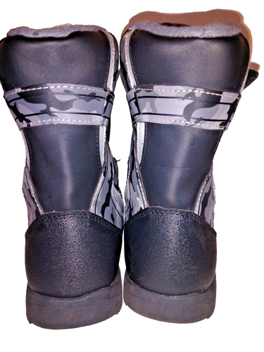 Rugged Outback Boots Snow Boys Girls Unisex Youth Size 2 Black Gray Grey Liner - Picture 4 of 9