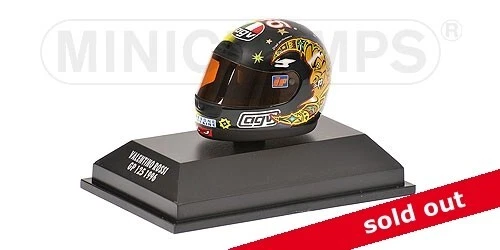 MINICHAMPS 1/8 VALENTINO ROSSI Helmet/Casco 397960046 GP125 1996 Ultra Rare NLA - Immagine 4 di 4
