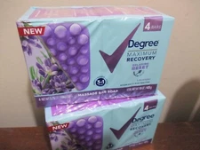 8 Bars Degree Maximum Recovery Deep Clean Bar Soap Epsom Salt + Lavender Extract