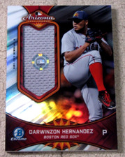 2019 Bowman Chrome '18 AFL Fall Stars Relics Darwinzon Hernandez Game Used /99