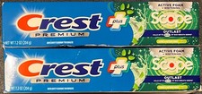 2 Pack Crest Premium Plus Scope Outlast Fluoride Toothpaste - 7.2 OZ - Exp 2027