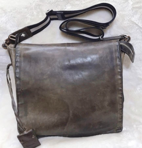 Bally Messenger Crossbody Leather Bag Brown W11.8 x H12.6 xD2.6 inches. *USED - 第 1/16 張圖片