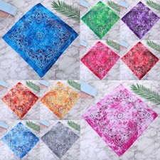 Tie Dye Square Scarf Hip Hop Cotton Bandana Unisex Couple Hijab Scarf Hair Scarf