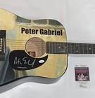 PETER GABRIEL SIGNED CUSTOM ACOUSTIC GUITAR AUTOGRAPHED GENESIS JSA COA — photo 2