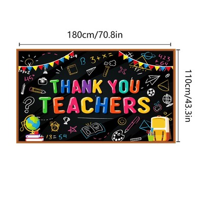 Lehrer-Dankbarkeits-Banner 180 X 109 Cm – Fotohintergrund Für Wertschätzungsfeiern