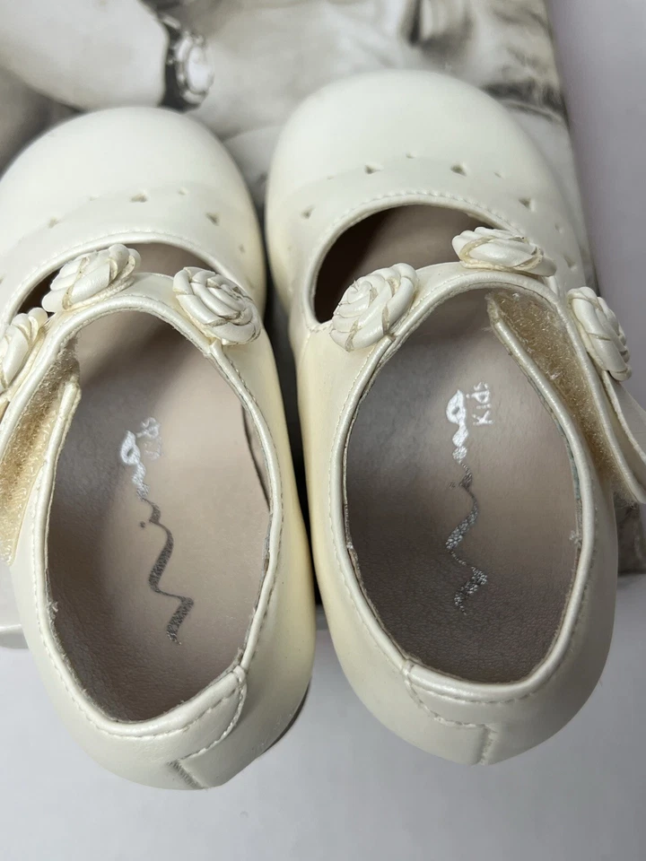 Nina Kids Toddler Girl Shoes 5M Bessie Bone White Pearlized Mary Janes Dressy - Image 4 of 4