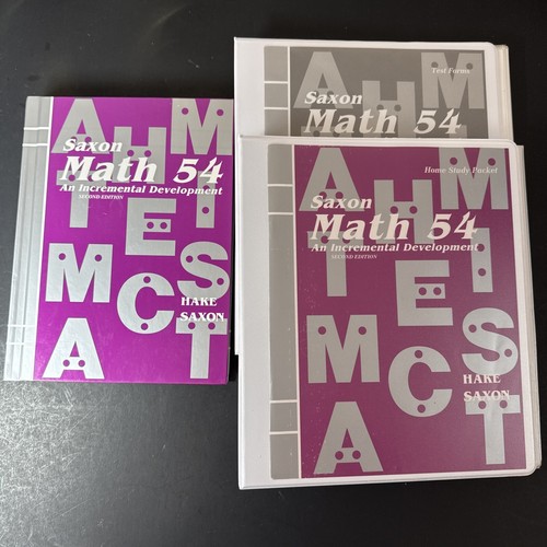 Saxon 54 Math SET 2nd Edition Textbook And Answers Key Tests In Saxon 54 math set 2nd edition textbook and answers key tests in