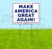MAKE AMERICA GREAT AGAIN 18x24 Yard Sign WITH STAKE Corrugated Bandit USA TRUMP