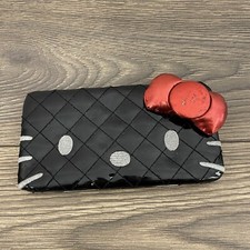2014 Loungefly Sanrio Hello Kitty Face Wallet Clutch Black Red