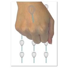 Whisk French Whip Cooking Baking Temporary Tattoo Water Resistant Body Art Set