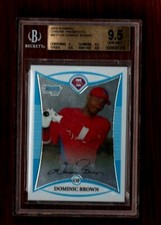 2008 Bowman Chrome Prospects #BCP199 Dominic Brown Phillies Card BGS 9.5 RC