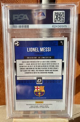 2018 Panini Donruss Soccer Lionel Messi Holo Optic PSA 9 GOAT Rare 