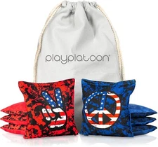 Play Platoon Professional Cornhole Bags - Set of 8 Regulation All Weather Dou...