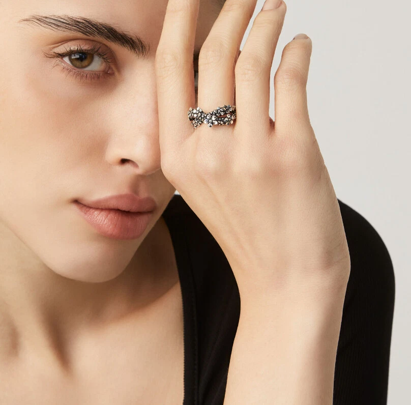 Anello Donna Giovanni Raspini Argento 925 Millefiori Realizzato A Mano 11696/16 - Immagine 2 di 4