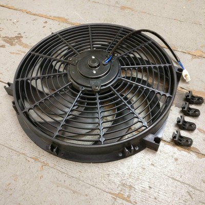1969  D100 Pickup 14 Inch Super Duty Radiator Fan black skinny fast cooling