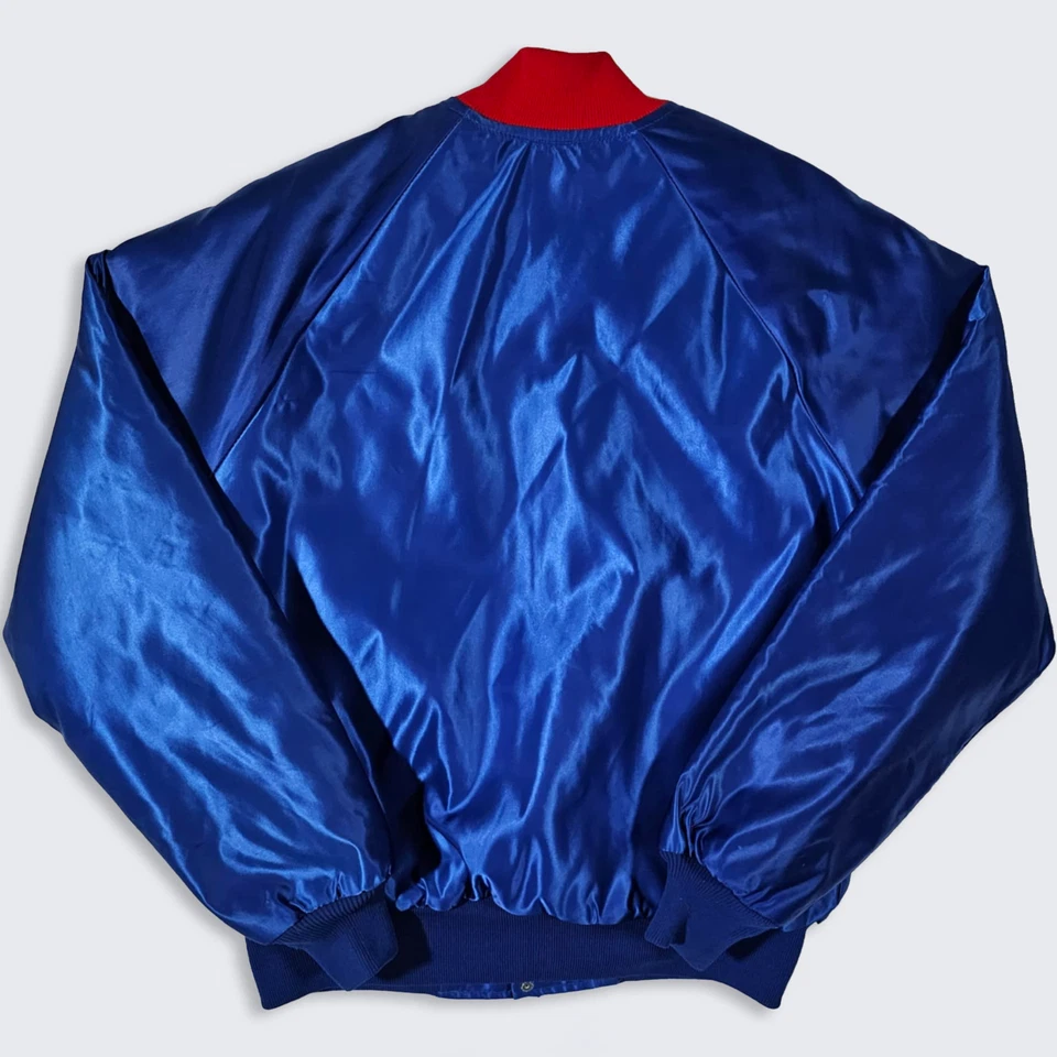 Montreal Expos Vintage 80s Starter Satin Bomber Jacket - MLB Official Licensee - Image 2 of 4