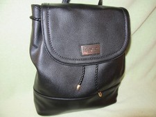 Marc New York Large Black Faux Leather Hand/backpack Bag Nwt Lots Of Room!