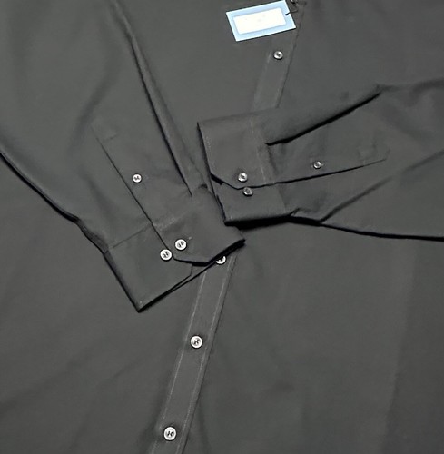 Murano Essentials Mens Shirt Top 4XB Long Sleeve 100% Cotton Black New - Picture 7 of 13