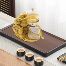 Magnetic Tea Pot Magnetic Tea Pot Suitable for Home/Office, Golden Tea Set 350ml