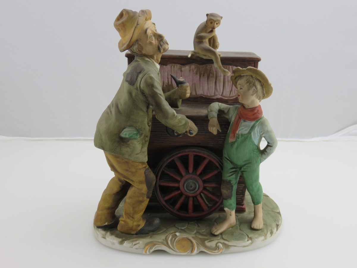 Ardalt Organ Grinder Hand Painted Lenwile China Music Box 7111