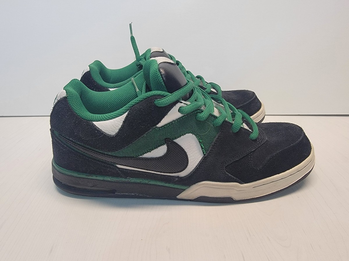 2008 VTG Nike NYX Contra Green Back White SB Skate Prod Style Sz