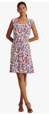 LAUREN Ralph Lauren Jersey Fit And Flare Dress Twist Waist Black Label 4