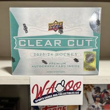 2023/24 Upper Deck Clear Cut NHL Hockey Factory Sealed Hobby Trading Card Box