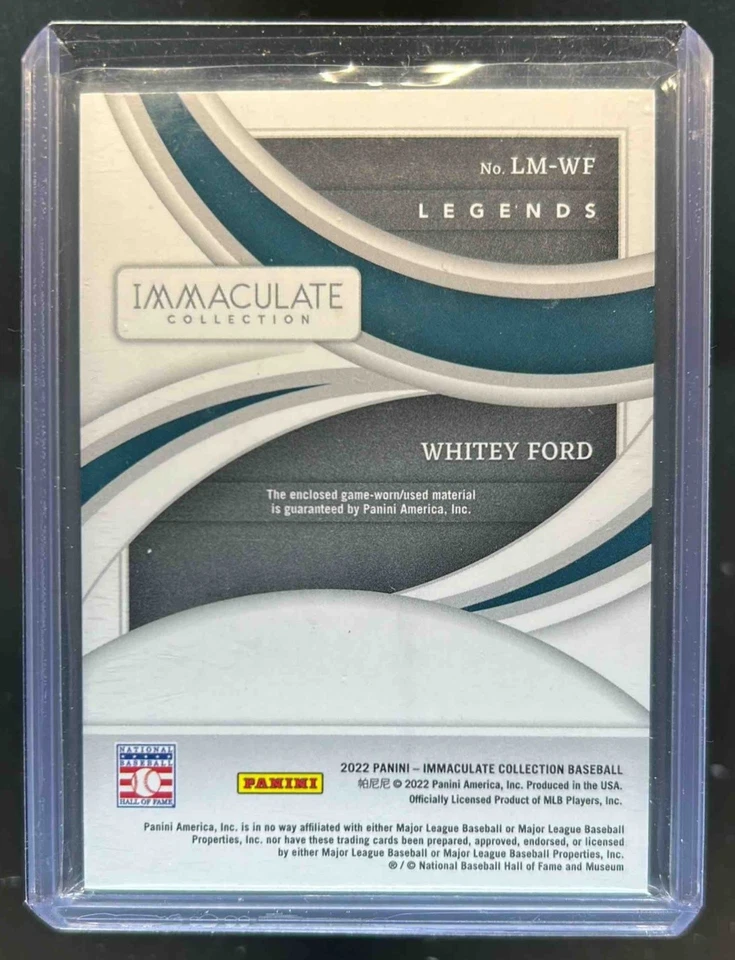 2022 Panini Immaculate Whitey Ford Legends Materials Bat Blue #4/10 Yankees - Image 2 of 2