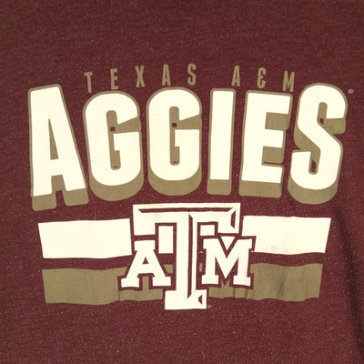 A Nice Pre-Owned 47 Texas Aggies Graphic Tshirt Men Small Short Sleeve Crew Neck