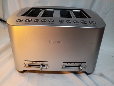 Breville 4 Slice BTA840XL Electronic Smart Toaster - Stainless Steel Lift & Look