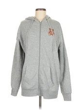 J for Justify Women Gray Zip Up Hoodie M