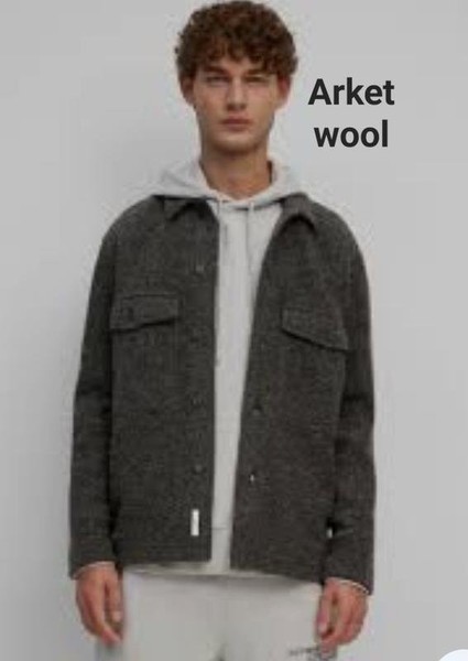 Men ARKET Jacket Grey Wool 38 / M / 46