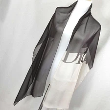 Christian Dior Long Scarf Silk Chiffon Stole 68.1in Italy Very Good