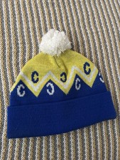 Casual Connoisseur Weir Bobble Hat Leeds United Blue Yellow White