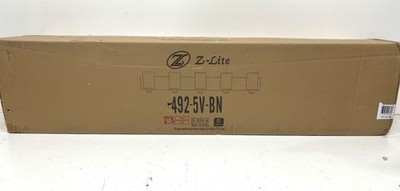 Z-Lite Beckett 42 in. 5-Light Brushed Nickel Vanity Light with Glass Shade