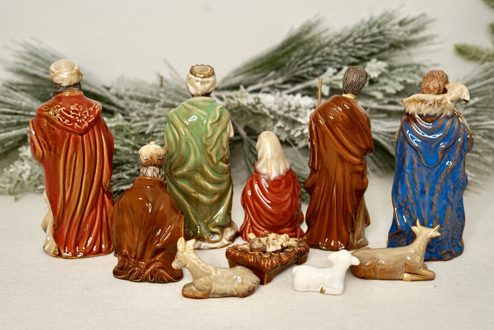 Kirkland’s Potter's Garden II Nativity 10 Pc Ceramic Christmas Set No Wood Base