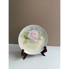 Vintage Pastel Floral Handpainted Hobbyist Plate from the 60s Wall Plate