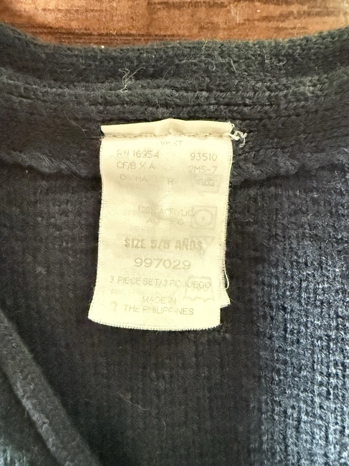 Chaleco Suéter Vintage Tejido a Mano Niños Talla 5 Granja Escena Ovejas Cottagecore Y2K Foto 4 de 4