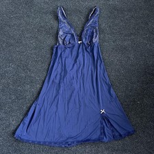 Victoria's Secret Gown Womens Small Blue Satin Lace Chemise Sleepwear Lingerie