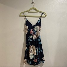 Windsor Blue Floral Skater Dress Sz M