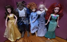 Disney Fashion Dolls  Lot Frozen Elsa Anna   Mermaid Ariel  Belle  Beauty Beast