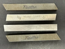 Lot Of Mo-Max Neatro Haynes Stellite 3/8" Lathe Cutting Tool Blank Bits Set Of 4