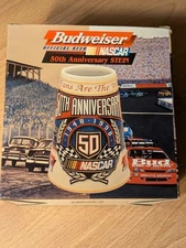 NASCAR Budweiser 50th Anniversary Stein 1948-1998 Vintage Brand New In Box