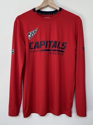 Washington Capitals Shirt Long Sleeve Authentic Pro Mens Small / Medium Fanatics