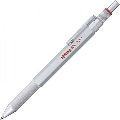 Rotring 600 3-In-1 Multicolor Pen and Mechanical Pencil, Switches between 2 Ball