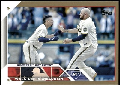 2023 Topps #457 Brewers Get Rowdy Gold #/2023
