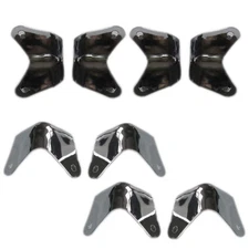 8pcs New Metal 2 Leg Guitar AMP Amplifier Cabinet Corners Protectors For Fender