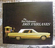 1965 Ford Fairlane Original Ford Total Performance 65 Fairlanes Sales Brochure