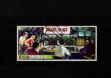 STAMPS  RAS AL KHAIMA  1969  MOON SHOT  BLOCK OF 3  STAMPS  USED