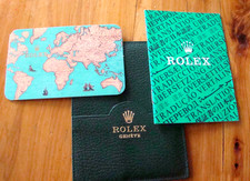 VINTAGE ROLEX LEATHER WALLET & CARD HOLDER 3.5 x 4.5" MINT CONDITION 101.40.55